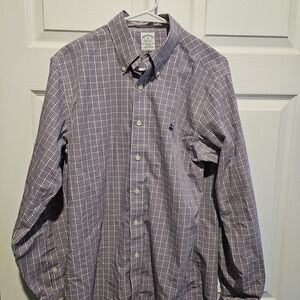 Brooks Brothers Men's Purple Plaid Shirt